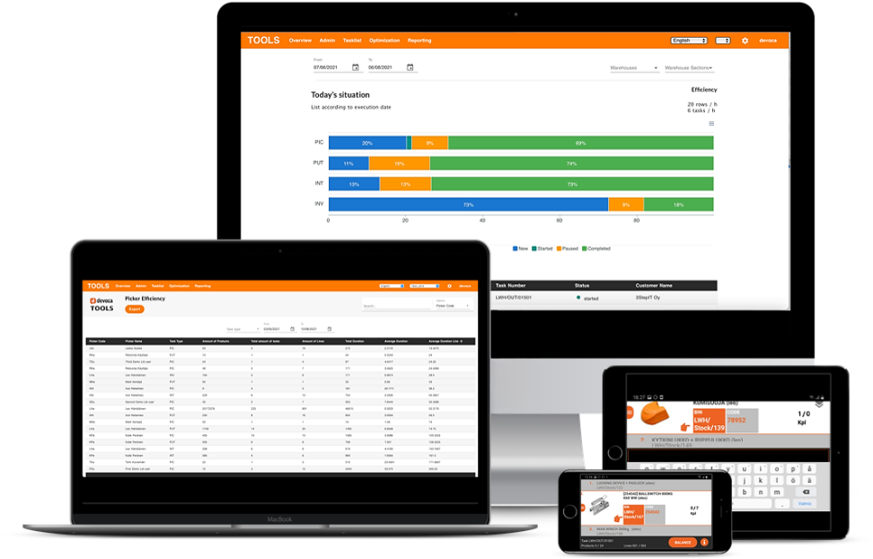 Devoca Mobile WMS - new warehouse management solution 3 Paatteet ilman applea